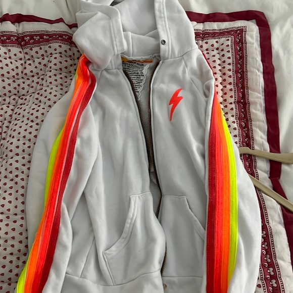 Aviator Nation Sweaters - Aviator nation neon zip up